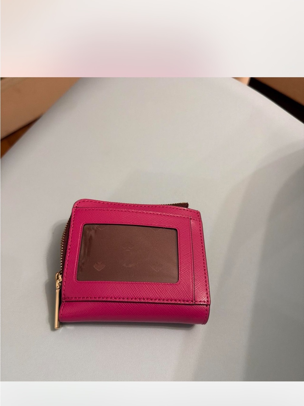 Kate Spade New York Staci colorblock wallet magenta and burgundy - Picture 2 of 4